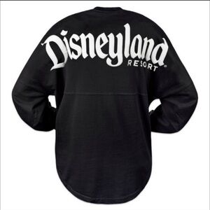 Disney Black Spirit Jersey Disneyland Resort Long Sleeve Slouchy Unisex.